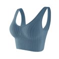 thumbnail image 5 of Cathalem Double Support Wireless Bra Way Push Up Convertible Low Cut Plunge Bra,Navy One Size, 5 of 5