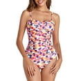 thumbnail image 6 of RELLECIGA Women's Tummy Control Swimwear Strapless One Piece Swimsuit Ruched Bathing Suits, 6 of 10