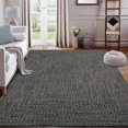 thumbnail image 2 of Washable Area Rugs 9x12 Rug Living Room Rug Modern Rugs for Bedroom Blue Geometric Soft Large Area Rug Non Slip Throw Rugs Stain Resistant Carpet for Nursery Dining Room 9'x12' Black/Grey, 2 of 5