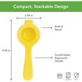 thumbnail image 5 of Tovolo Citrus Press with Pour Spout, White & Yellow – Manual Juicer for Lemons, Limes, Tangerines, Ergonomic Handle, BPA-Free, Dishwasher Safe, 5 of 7