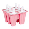 thumbnail image 1 of Toystoory Moldes de silicona para paletas de grado alimenticio de 6 cavidades, molde para paletas de silicona para cocina DIY, fabricante de helados Cocina y Comedor Rosado Toystoory HA000007-02B, 1 of 6