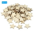 thumbnail image 3 of Uxcell 35mm Wooden Stars, 300 Pack Unfinished Wood Stars Blank Wooden Cutouts Ornaments Natural Wood Pieces, 3 of 5