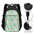 thumbnail image 3 of Daiia Elephant and Flowers Pattern USB Charging Backpack for Men and Women, Anti-Theft Backpack,Travel Backpack,School Backpack,College Backpack,Laptop Backpack, 3 of 7