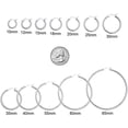 thumbnail image 4 of Savlano 925 Sterling silver Round Hoop Earrings for Women & Men Comes in 10MM-25MM, 4 of 6