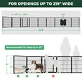 thumbnail image 6 of FXW Dog Gate Extra Wide Designed for Indoor Use, Adjustable Width Up to 219-inch Wide (32" H 8 Wire Panels for Small and Medium Dogs), Black, 6 of 7