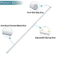 thumbnail image 3 of Rosnek 2 Pack White Tension Curtain Rod, Adjustable Expandable Poles for Wardrobe Closet Cupboard Bathroom, 3 of 6