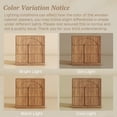 thumbnail image 6 of BELLEZE Sideboard Cabinet with 3 Drawers, Set of 2 Modern Wood Buffet Cabinet with Arc Design, Large Fluted Sideboard with Storage for Dining Room Living Room Entryway, Camel, 6 of 7