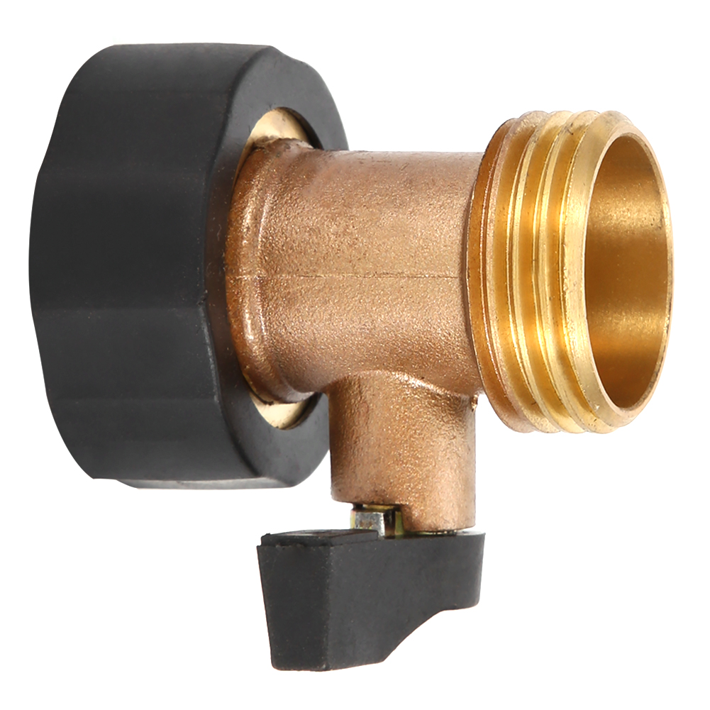Fdit Ball Valve Connector,3/4 DN20 Brass Straight Single Pass Ball Valve Hose Connector for