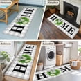 thumbnail image 5 of Rustic Home 2'x6' Runner Rugs for Hallway Kitchen Bedside Non Slip Washable, Green Eucalyptus Leaves Wreath Wooden Plaid Entryway Rug Runners with Rubber Backing, Long Carpet Runner for Laundry Room, 5 of 8