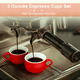 thumbnail image 5 of Conjunto de Tazas de Espresso de 3 Onzas de Unique Bargains, Set de 4 Tazas Demitasse Apilables Incluye Soporte de Exhibición, Platos y Cucharas para Máquinas y Uso en Casa, Tono Rojo y Dorado, 5 of 7