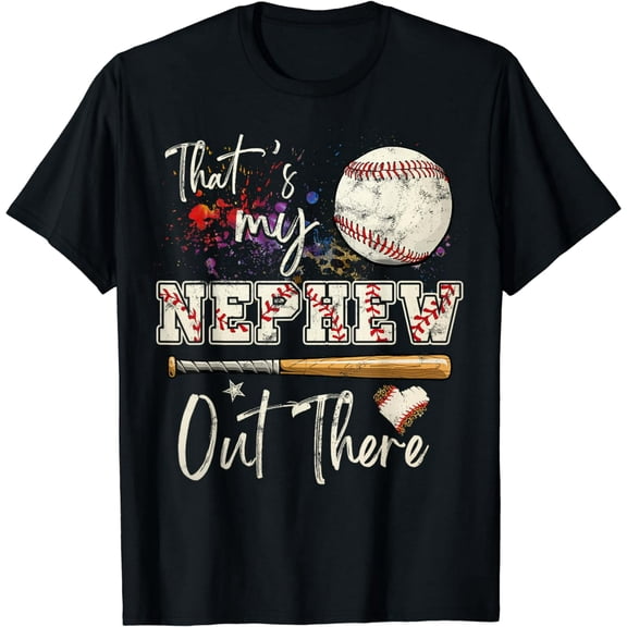 Baseball Nephew Sports Fan Quote for Women Aunt Short Sleeve Graphic T-Shirt