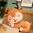 thumbnail image 3 of Cartoon Moose Snowman Christmas Deer Plum Blossom Plush Doll Cushion Birthday Gift for Girls, Christmas Gift-30Cm, 3 of 5
