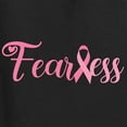 thumbnail image 5 of Wild Bobby, Fearless Pink Ribbon Support Warrior Women, Breast Cancer Awareness, Women Slim Fit Junior Tee, Black, Small, 5 of 5
