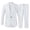 White, variant on NordicNest Men 2 Piece Outfit Pieces Suit Elegant Solid One Button Slim Fit Single Party Suit Shirt Pants Tie Set Tracksuit