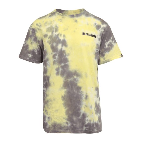 Element Men's T-Shirt Yellow Dark Grey Blazin' Chest Tie-Dye S/S