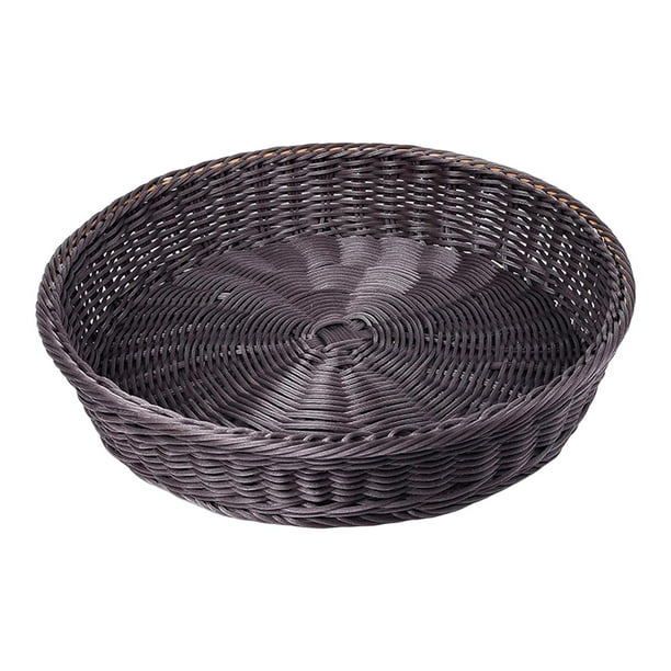 Cesta de pan tejida de mimbre perfecl 30x7cm exhibición de servicio de cocina