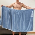 thumbnail image 4 of Ceisia Men Quick Absorbent Terry Cloth Snap Adjustable Wrap Bath Towel Wearable Bath Skirt For Shower Spa Gym Swimming Pool Use Gift, 4 of 9