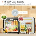 thumbnail image 3 of Costway 1.6 Cubic Feet Compact Refrigerator Reversible Door Mini Fridge Black, 3 of 12
