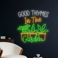 thumbnail image 2 of Handmadetneonsign Good Thymes In The Garden Neon Light, Thymes Garden Led Light, Green Plant Pot, 2 of 5