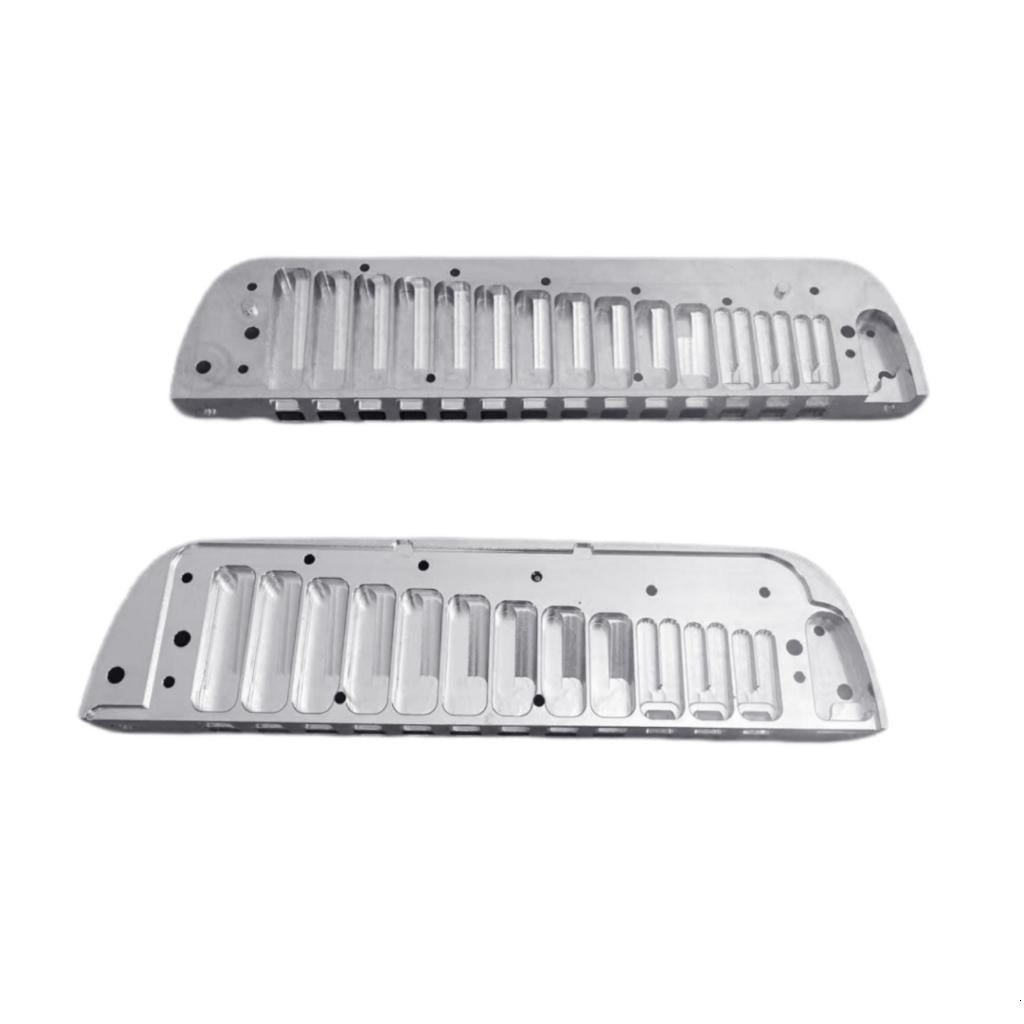 Yihuala Aluminum Smooth C Harmonica Metal Comb Harmonica Mouth Organ Musical Instrument Part for Stage