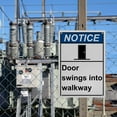 thumbnail image 7 of Door Swings Into Walkway Sign, Industrial Exit Gates or Doors Sign 8"x12" UV Resistant for Indoor Outdoor Workplace, 7 of 7