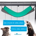 thumbnail image 6 of Paw Inspired Ferret Hanging Hammock 27x16.5" Hideout Bed Large for Ferret Critter Nation Cage Accessories | Hideaway Toy for Ferrets, Guinea Pigs, Rats, Chinchilla, Sugar Gliders, Cats (Gray/Green), 6 of 8
