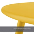 thumbnail image 6 of Multi-Purpose Side Table - Round Shape with Reinforced Cross Base, Lockable Wheels for Stability, Modern Home Furniture Essential - Yellow, 6 of 7