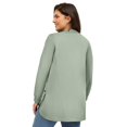 thumbnail image 2 of Ellos Plus Size Curved Hem Sweatshirt Tunic With Side Snaps, 2 of 2