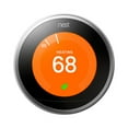 thumbnail image 6 of Google Nest Learning Smart Thermostat - 3rd Generation - Stainless Steel T3007ES Bundle with Deco Essentials Wall Mount Plate Cover + Screen Protector Kit for Google Nest Thermostat, 6 of 9