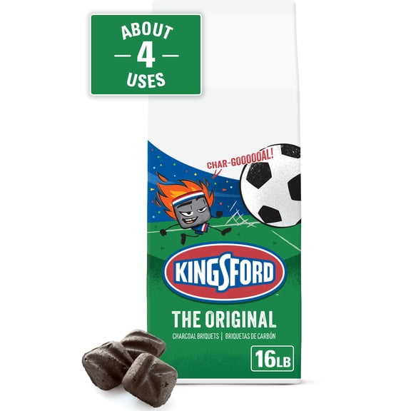 Kingsford Original Charcoal Briquettes, BBQ Charcoal for Grilling, 16 lbs