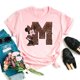 thumbnail image 1 of Camiseta con estampado de combinación de letras y nombre personalizado para mujer, camiseta de manga corta ABCDEFG con letra de Minnie Mouse Tan Jianjun unisex, 1 of 2