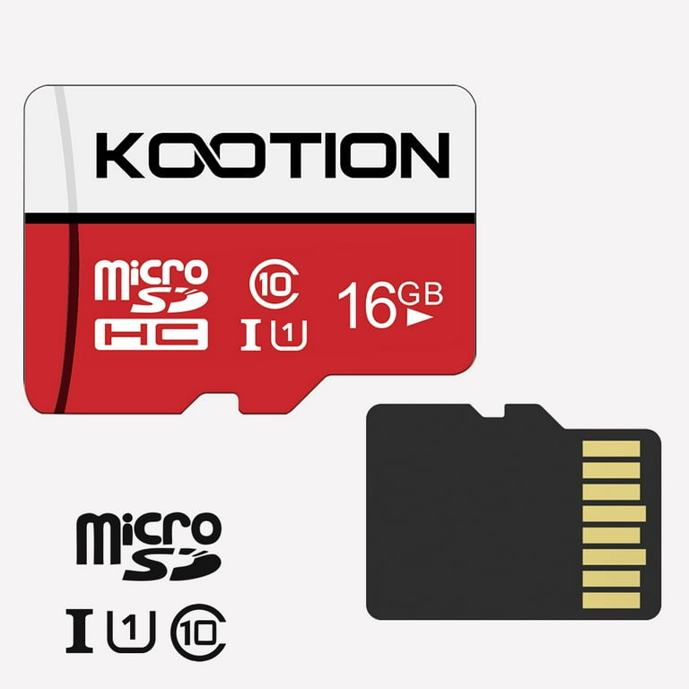KOOTION 2Pack 16GB Micro SD Cards High Speed TF Card Class 10 Micro SDHC  UHS-I Memory Cards without Adapter, C10, U1