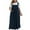 Blue, variant on Plus Size Jumper Dress for Women Loose Overall Pinafore Dresses Adjustable Straps Wide Hemline with Pockets Baggy Style