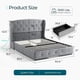 thumbnail image 3 of Queen size bed frame with headboard and 4 drawers, velvet upholstered bed frame, large platform bed frame with storage My Lux Decor Round, 3 of 8