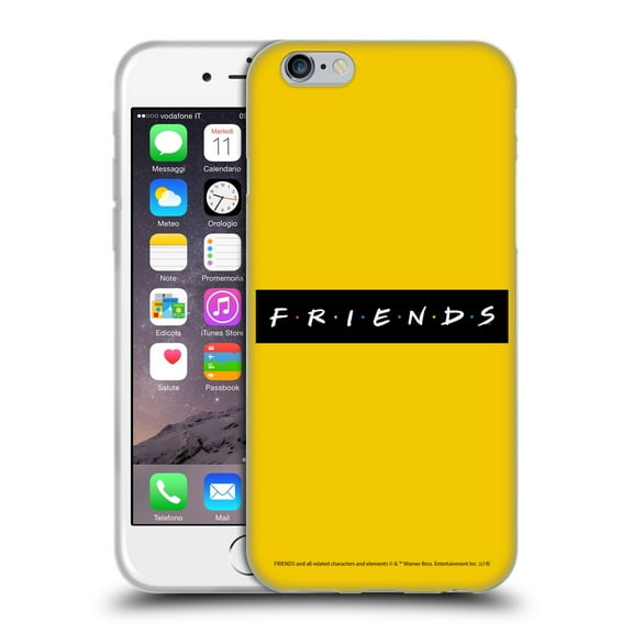 Head Case Designs Officially Licensed Friends TV Show Logos Pattern Soft Gel Case Compatible with Apple iPhone 6 / iPhone 6s