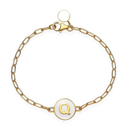 SHOP LC DELIVERING JOY 925 Sterling Silver Bracelet for Women Vermeil Yellow Gold Over Size 7.25" Birthday Gifts for Women