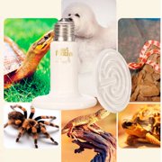 Ceramic Emitter Heated Pet Reptile Heat Breeding Light White 110V 25W/50W/75W/100W/150W/200W Pets Supplies Hobbies Home Decor Infrared Electrical Lamp