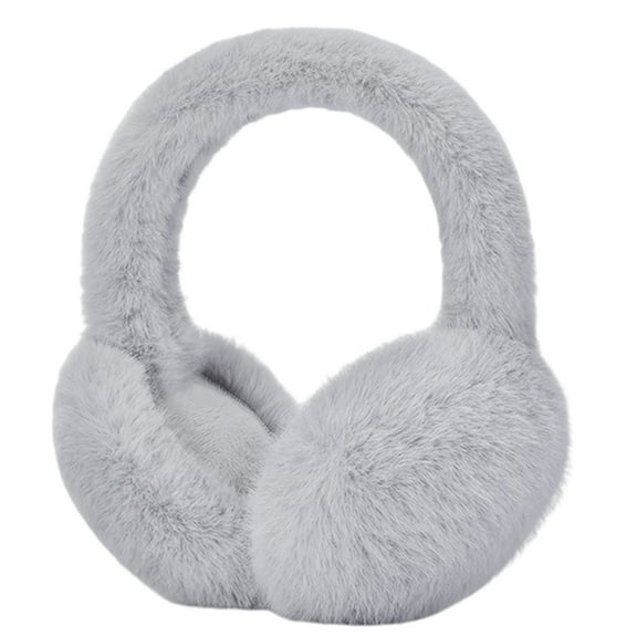 HUANLEDASH Women Winter Earmuffs Faux Fur Thick Cozy Solid Color Elastic Lightweight Anti-slip Foldable Ear Protection Ear Cover Outdoor Ear Warmers