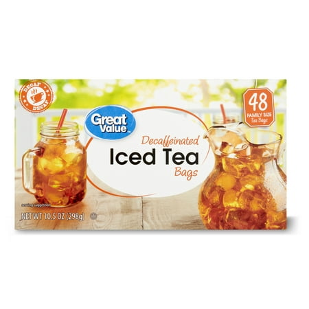 Great Value Decaffeinated Iced Tea, Tea Bags, 48 Ct