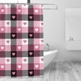 thumbnail image 4 of Sigee Heart Plaid for Waterproof Fabric Shower Curtain 72" W x 72" H for Bathroom Shower Curtain, 4 of 5