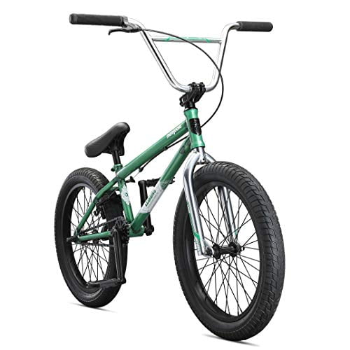 Mongoose Legion L60 Freestyle BMX Bike for Intermediate to Advanced Riders, Featuring Hi-Ten Steel Frame and Micro Drive 25x9T BMX Gearing with 20-Inch Wheels, Green