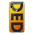 thumbnail image 1 of MUNDAZE Apple iPhone XS/X Shockproof Clear Hybrid Protective Phone Case Orange Yellow Clear Funny Text Quote Ded Cover, 1 of 6
