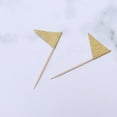 thumbnail image 2 of Milisten 15Pcs Glitter Party Cake Topper Golden Paper Triangle Flag Insert, 2 of 3