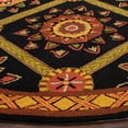 thumbnail image 3 of Safavieh Easy Care Marcus Floral Area Rug, Black/Yellow, 6' x 6' Round, 3 of 8
