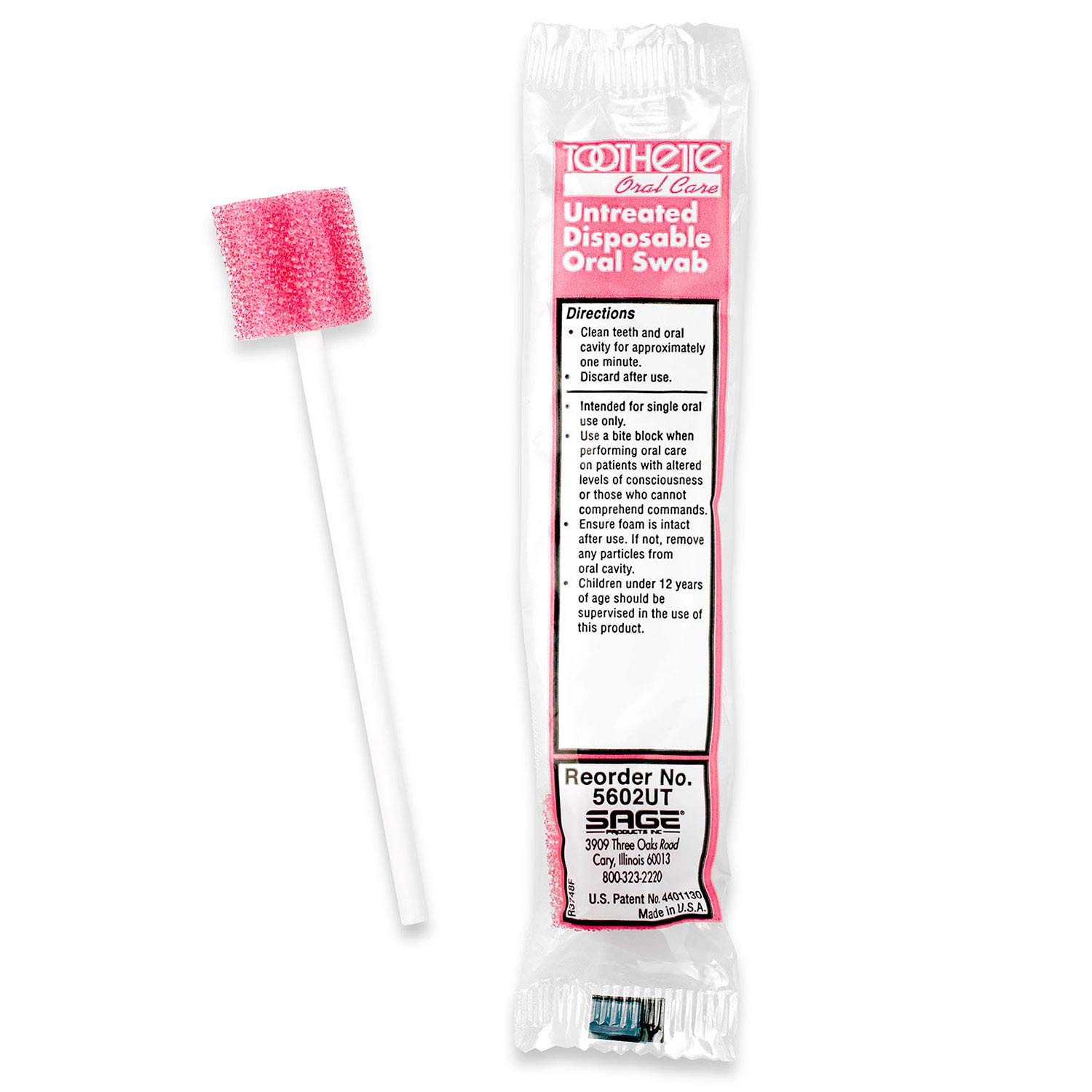 Sage Toothette Oral Swabs, Untreated 250 Swabs Individually Wrapped