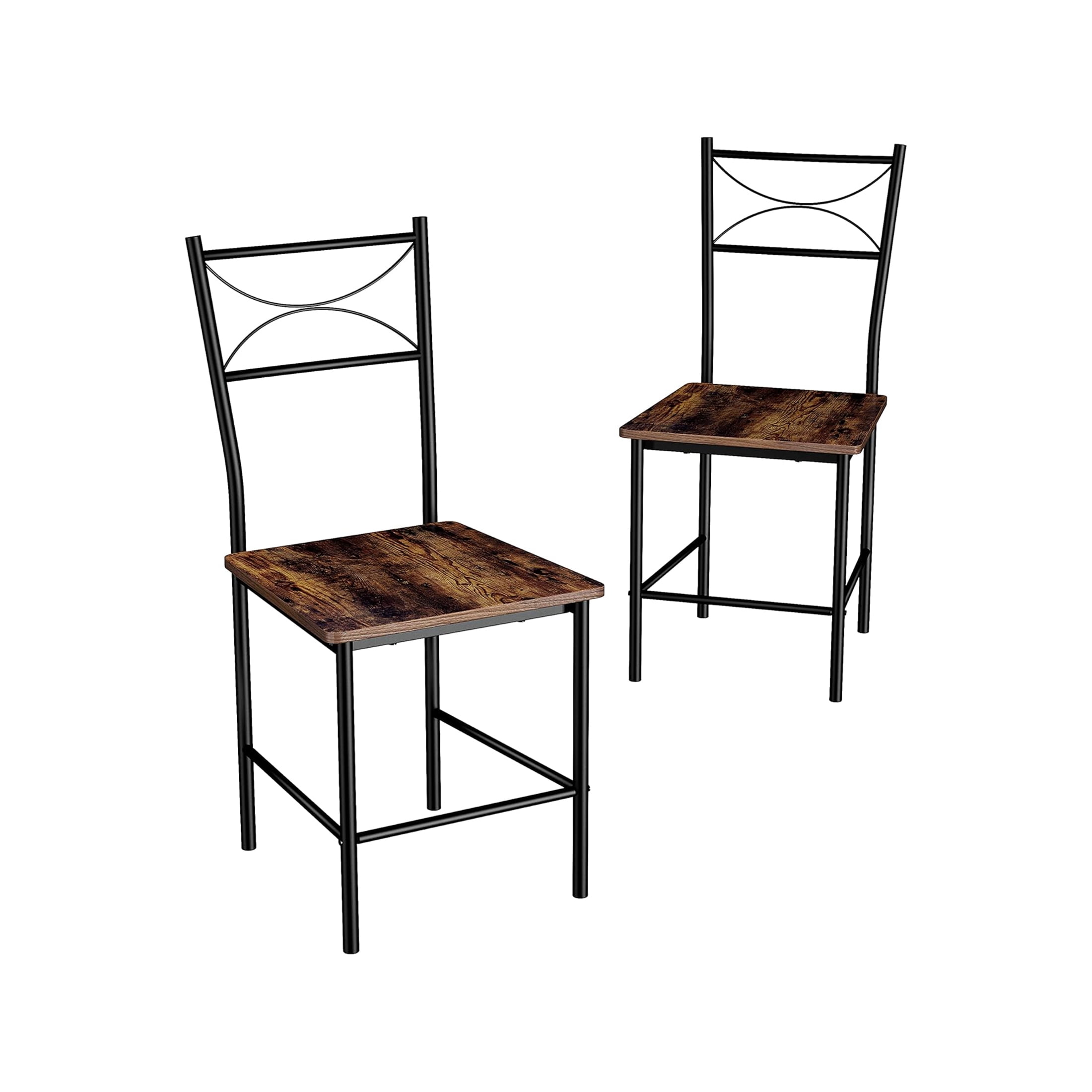 JRHRXXY Dining Set Modern Collection 3 Piece Iron Wood Dining Furniture Set