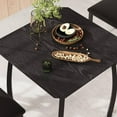 thumbnail image 6 of Soonbuy 3 Piece Dining Table Set for 2, Farmhouse Kitchen Table and Chair, Metal Frame Square Dining Room Table Set for Small Space, Apartment, Studio, 6 of 9