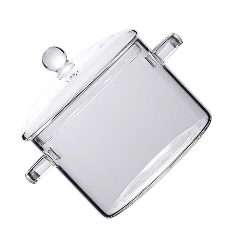 High boron silicate glass instant noodles pot stew pot, transparent double-ear pot, home use open fire electric pottery pot soup pot