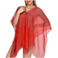 thumbnail image 6 of Hrsba Womens Summer Cover Up Solid Color Breathable Beach Sun Protection Cover Up Dress Casual Summer Tops for Women, 6 of 7