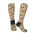 thumbnail image 4 of Daiia Sports Socks Animal Truck Printed Novelty Crew Socks for Men Women Knee High Socks Cotton Socks Soft & Breathable Support Unisex Socks, 4 of 9
